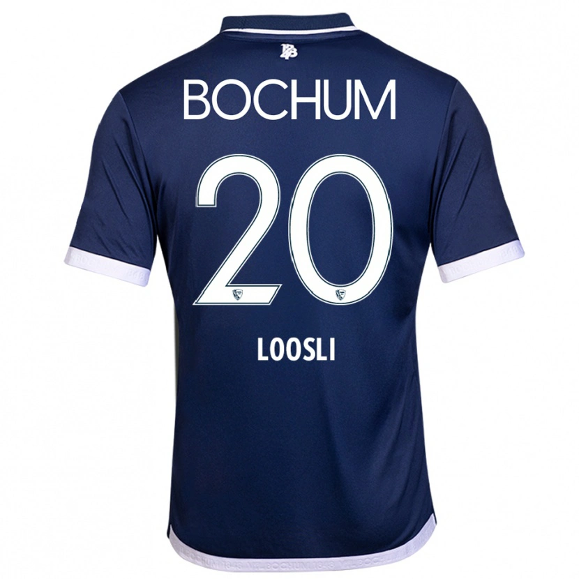Danxen Herren Noah Loosli #20 Marineblau Weiß Heimtrikot Trikot 2025/26 T-Shirt Schweiz