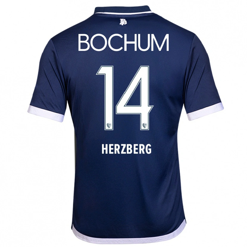 Danxen Herren Janek Herzberg #14 Marineblau Weiß Heimtrikot Trikot 2025/26 T-Shirt Schweiz