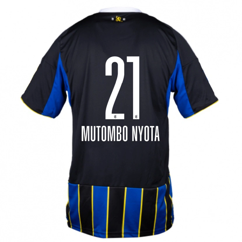 Danxen Herren Jael Mutombo Nyota #21 Blau Schwarz Gelb Heimtrikot Trikot 2025/26 T-Shirt Schweiz
