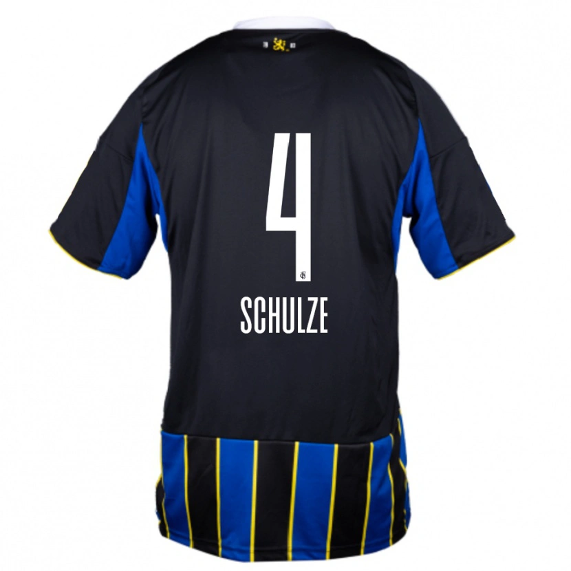Danxen Herren Mateo Schulze #4 Blau Schwarz Gelb Heimtrikot Trikot 2025/26 T-Shirt Schweiz