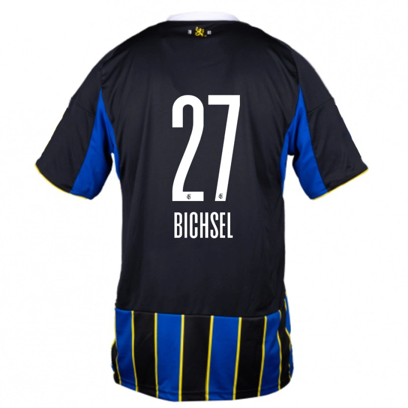 Danxen Herren Joel Bichsel #27 Blau Schwarz Gelb Heimtrikot Trikot 2025/26 T-Shirt Schweiz