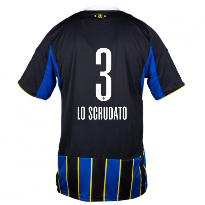 Danxen Herren Gianluca Lo Scrudato #3 Blau Schwarz Gelb Heimtrikot Trikot 2025/26 T-Shirt Schweiz