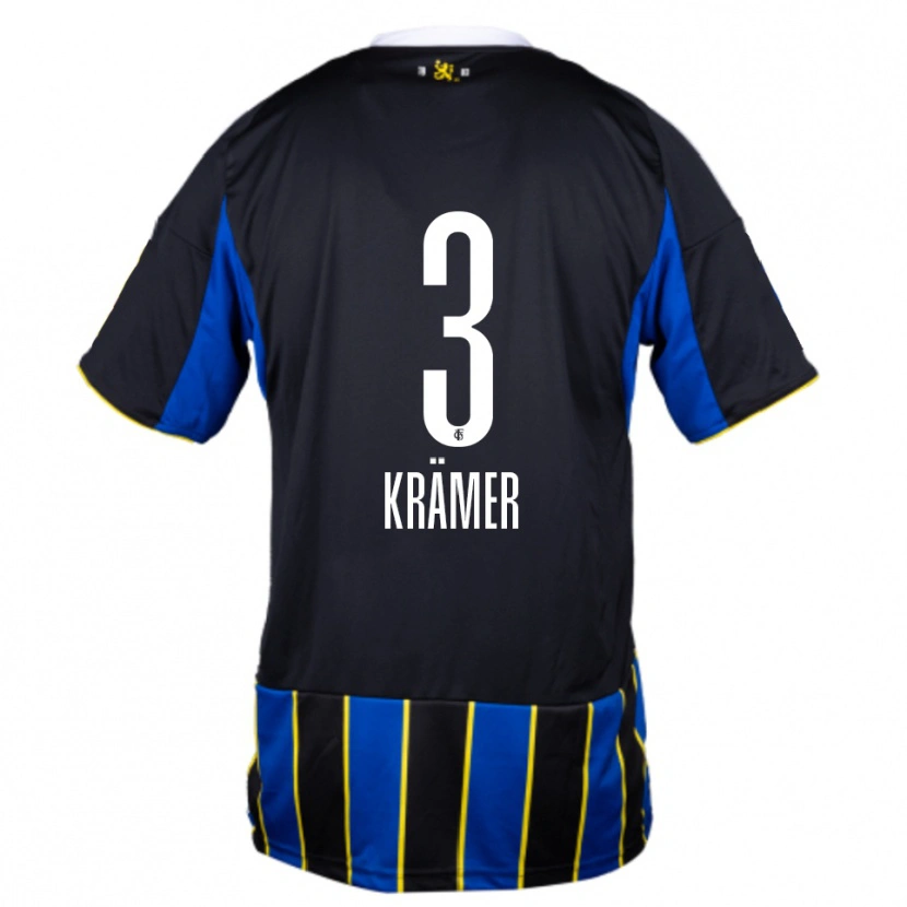 Danxen Herren Nils Krämer #3 Blau Schwarz Gelb Heimtrikot Trikot 2025/26 T-Shirt Schweiz
