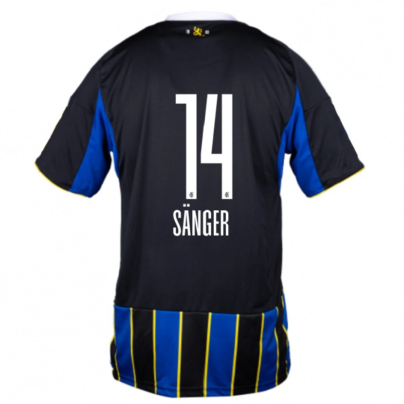 Danxen Herren Aaron Sänger #14 Blau Schwarz Gelb Heimtrikot Trikot 2025/26 T-Shirt Schweiz
