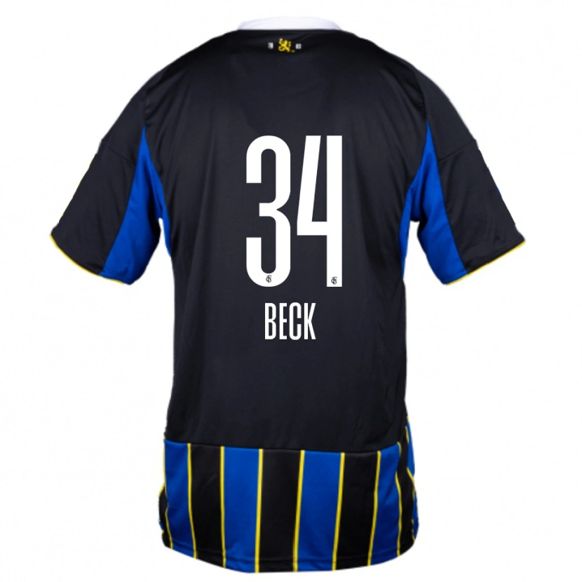 Danxen Herren Luis Beck #34 Blau Schwarz Gelb Heimtrikot Trikot 2025/26 T-Shirt Schweiz