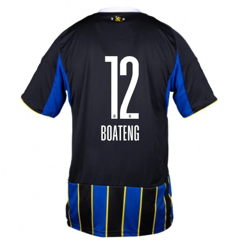 Danxen Herren Divine Boateng #12 Blau Schwarz Gelb Heimtrikot Trikot 2025/26 T-Shirt Schweiz