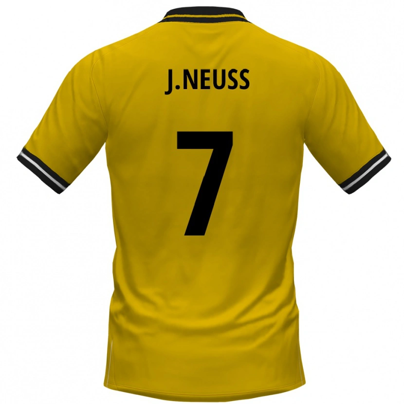 Danxen Herren Julian Neuss #7 Gelb Schwarz Heimtrikot Trikot 2025/26 T-Shirt Schweiz