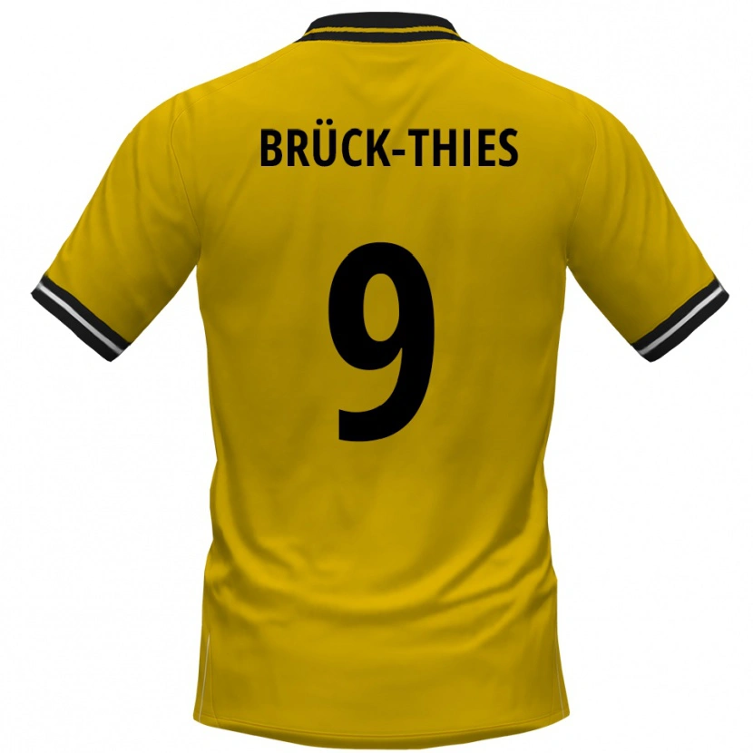 Danxen Herren Frederik Brück-Thies #9 Gelb Schwarz Heimtrikot Trikot 2025/26 T-Shirt Schweiz