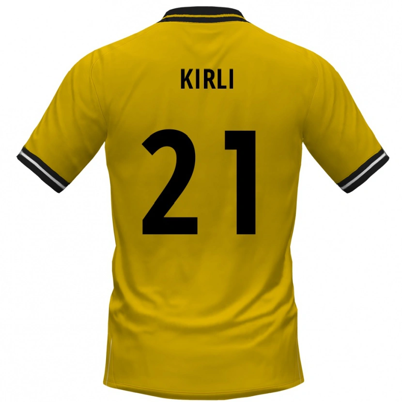 Danxen Herren Celil-Noah Kirli #21 Gelb Schwarz Heimtrikot Trikot 2025/26 T-Shirt Schweiz