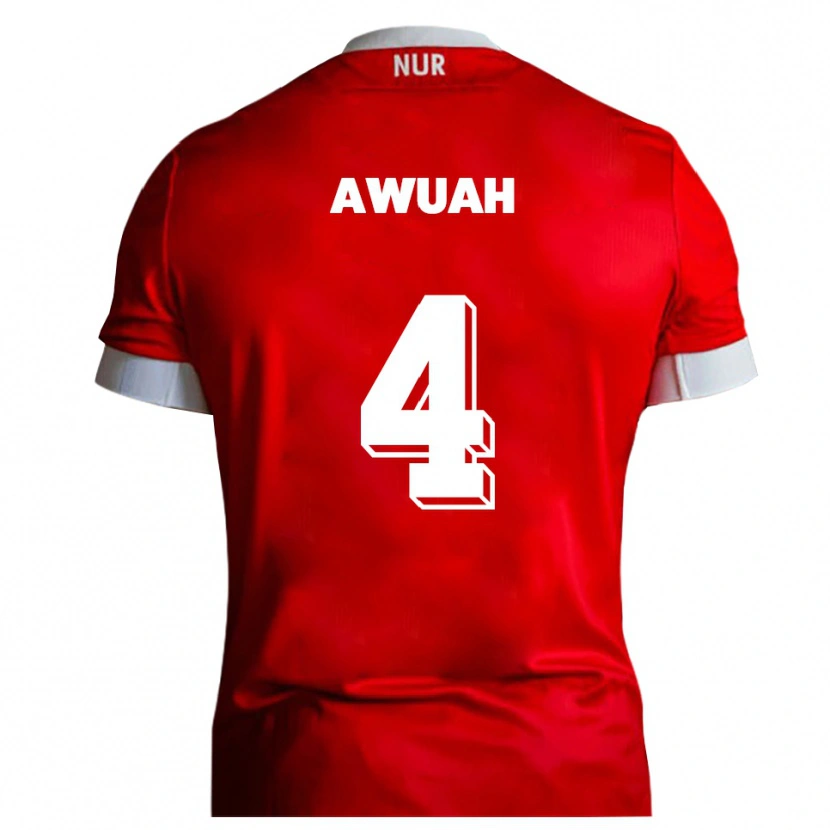 Danxen Herren Joel Awuah #4 Rot Weiß Heimtrikot Trikot 2025/26 T-Shirt Schweiz