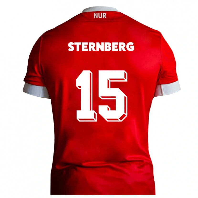 Danxen Herren Michael Sternberg #15 Rot Weiß Heimtrikot Trikot 2025/26 T-Shirt Schweiz