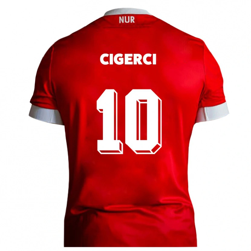 Danxen Herren Tolcay Cigerci #10 Rot Weiß Heimtrikot Trikot 2025/26 T-Shirt Schweiz