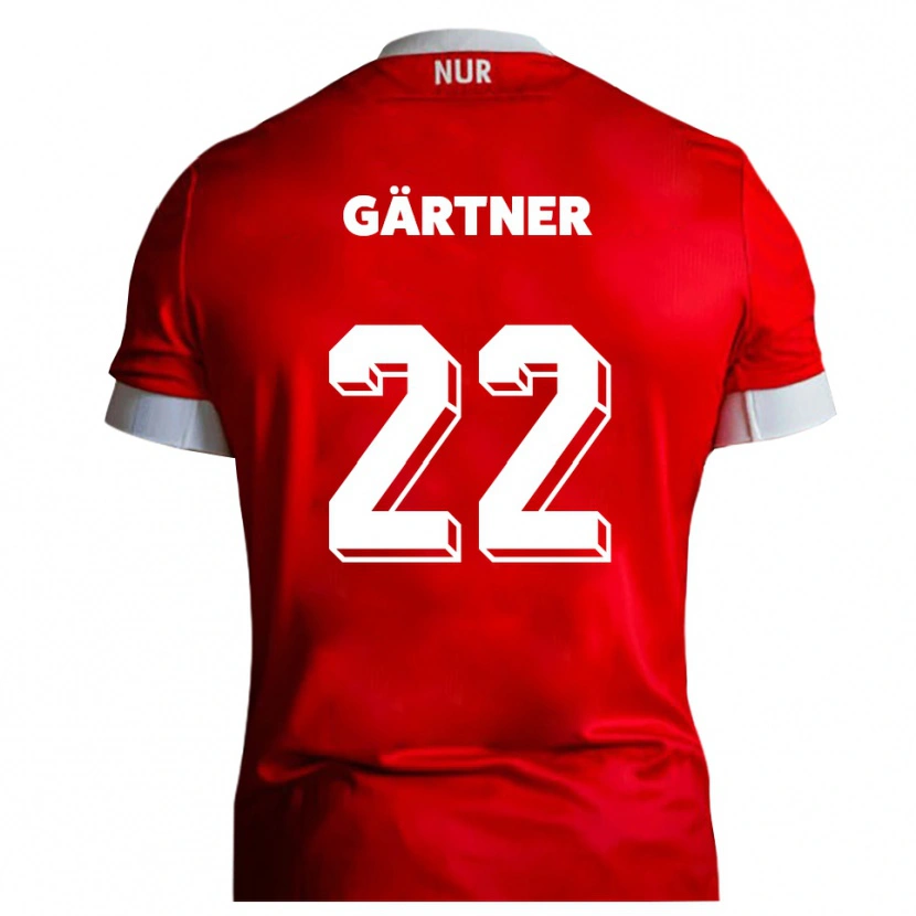 Danxen Herren Justin Gärtner #22 Rot Weiß Heimtrikot Trikot 2025/26 T-Shirt Schweiz