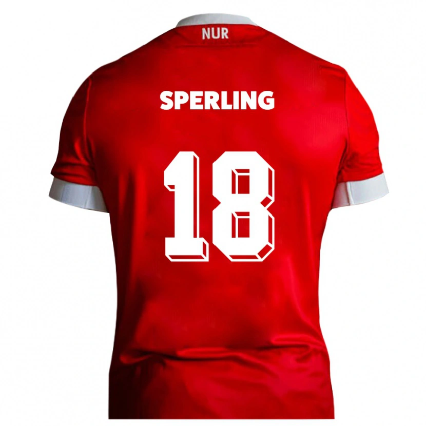 Danxen Herren Finn-Luca Sperling #18 Rot Weiß Heimtrikot Trikot 2025/26 T-Shirt Schweiz