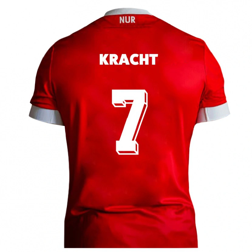 Danxen Herren Edwin Kracht #7 Rot Weiß Heimtrikot Trikot 2025/26 T-Shirt Schweiz