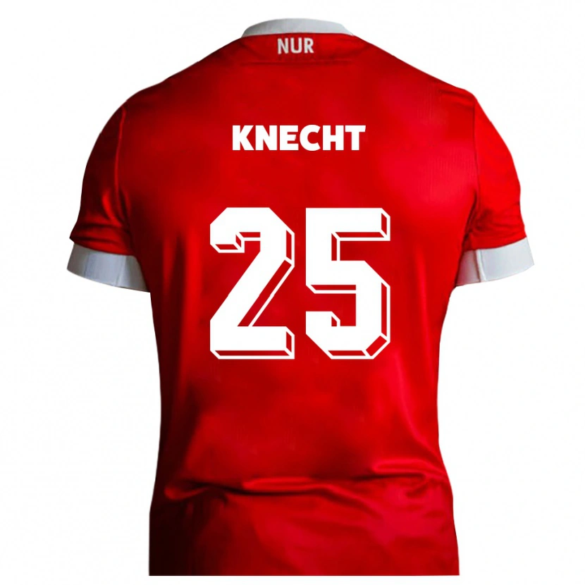 Danxen Herren Silas Knecht #25 Rot Weiß Heimtrikot Trikot 2025/26 T-Shirt Schweiz