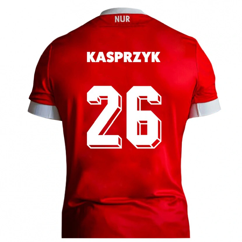 Danxen Herren Nicolas Kasprzyk #26 Rot Weiß Heimtrikot Trikot 2025/26 T-Shirt Schweiz