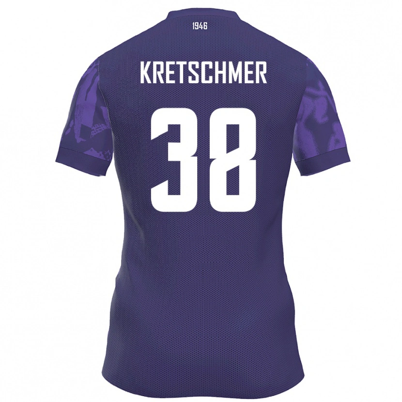 Danxen Herren Theo Kretschmer #38 Lila Weiß Heimtrikot Trikot 2025/26 T-Shirt Schweiz