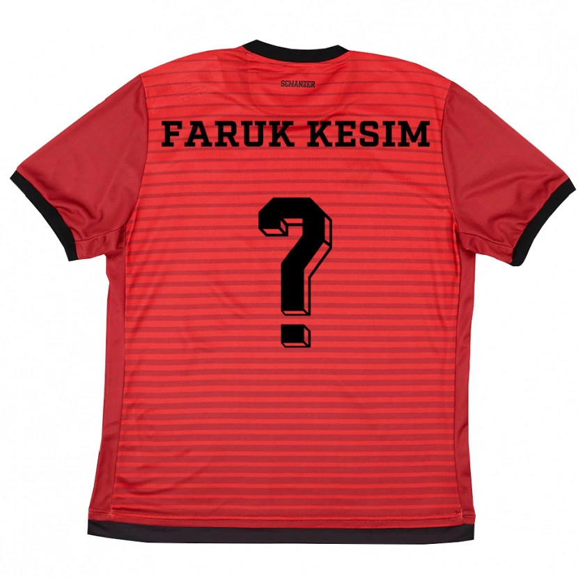Danxen Herren Efkan Faruk Kesim #0 Rot Schwarz Heimtrikot Trikot 2025/26 T-Shirt Schweiz