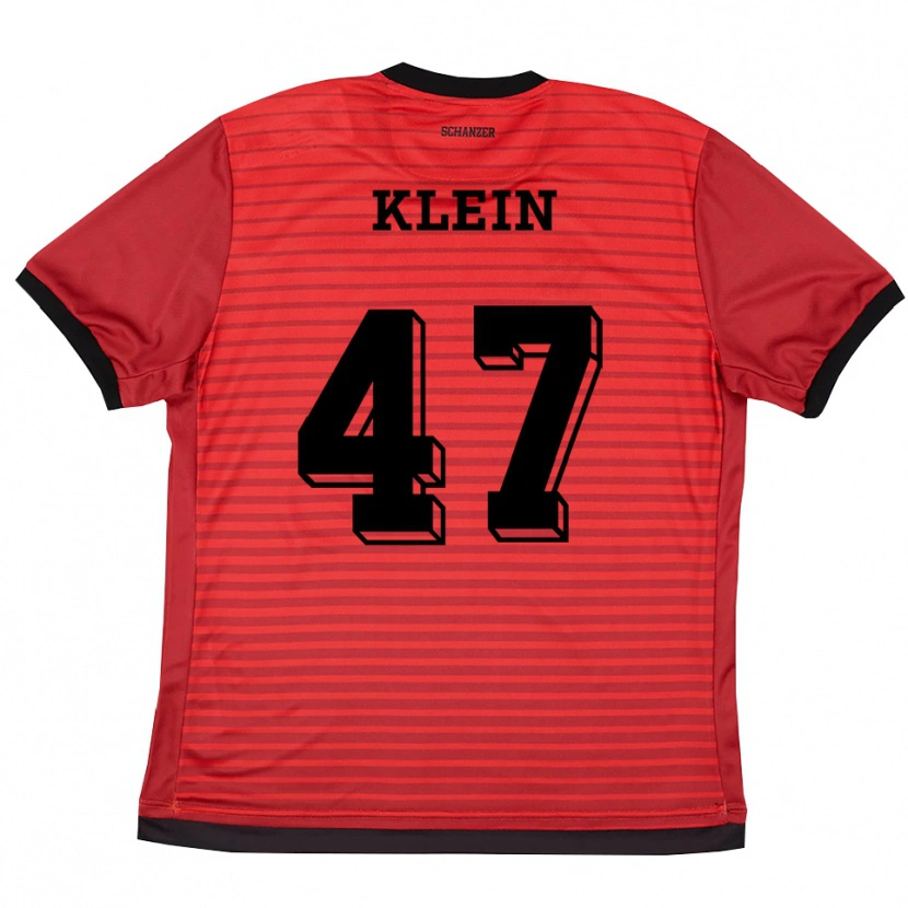 Danxen Herren David Klein #47 Rot Schwarz Heimtrikot Trikot 2025/26 T-Shirt Schweiz