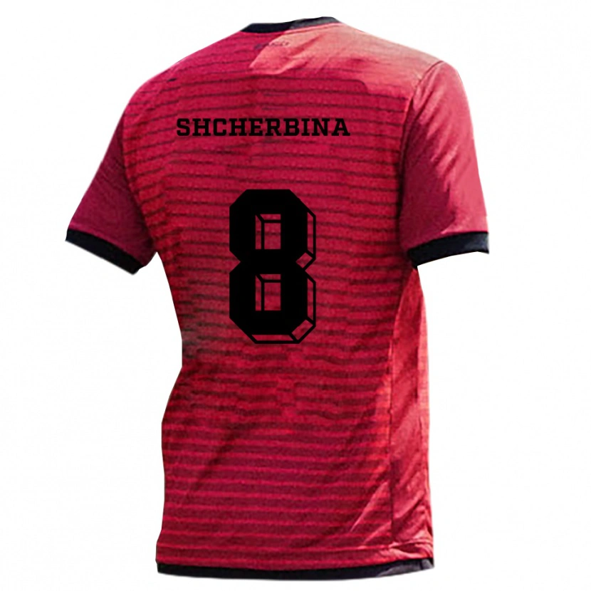 Danxen Herren Ivan Shcherbina #8 Rot Schwarz Heimtrikot Trikot 2025/26 T-Shirt Schweiz