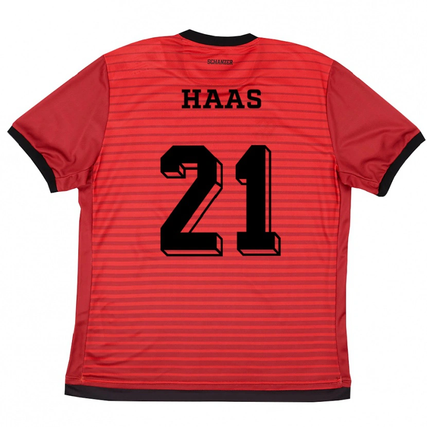 Danxen Herren Leo Haas #21 Rot Schwarz Heimtrikot Trikot 2025/26 T-Shirt Schweiz