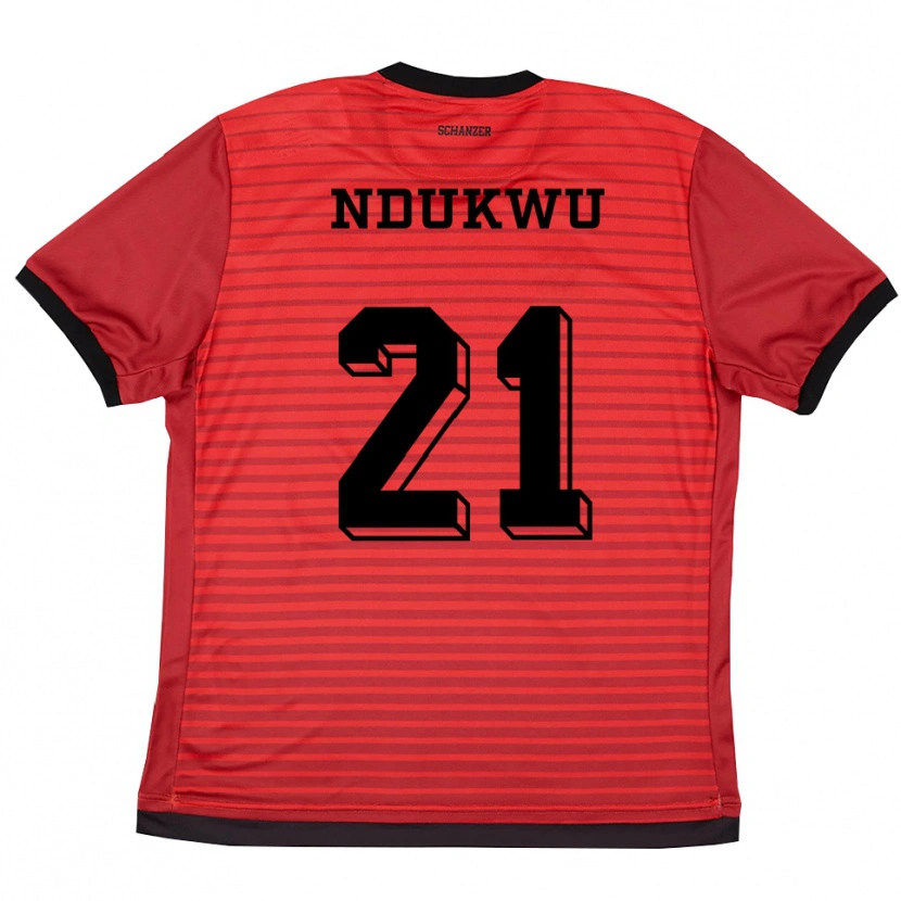 Danxen Herren Dickson Ndukwu #21 Rot Schwarz Heimtrikot Trikot 2025/26 T-Shirt Schweiz