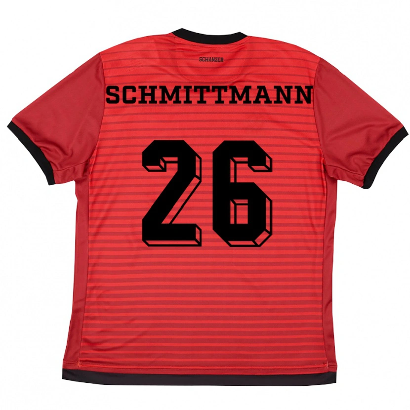Danxen Herren Katharina Schmittmann #26 Rot Schwarz Heimtrikot Trikot 2025/26 T-Shirt Schweiz