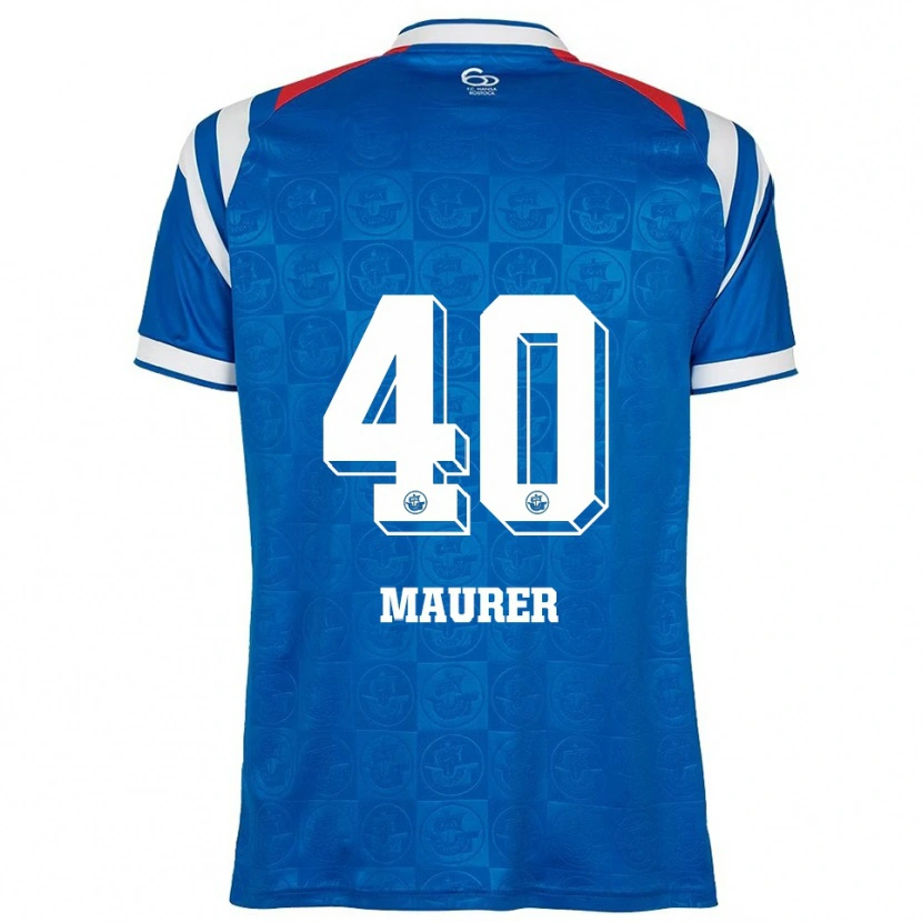 Danxen Herren Erik Maurer #40 Blau Weiß Rot Heimtrikot Trikot 2025/26 T-Shirt Schweiz