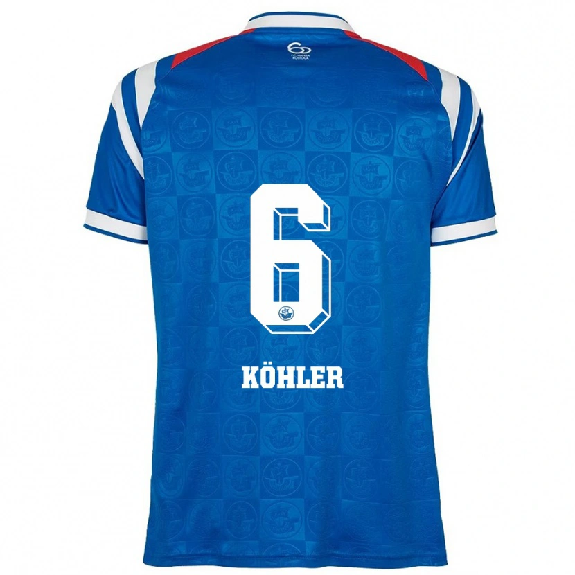 Danxen Herren Laurentia Köhler #6 Blau Weiß Rot Heimtrikot Trikot 2025/26 T-Shirt Schweiz
