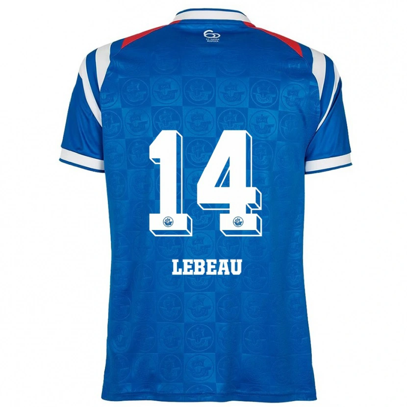 Danxen Herren Adrien Lebeau #14 Blau Weiß Rot Heimtrikot Trikot 2025/26 T-Shirt Schweiz