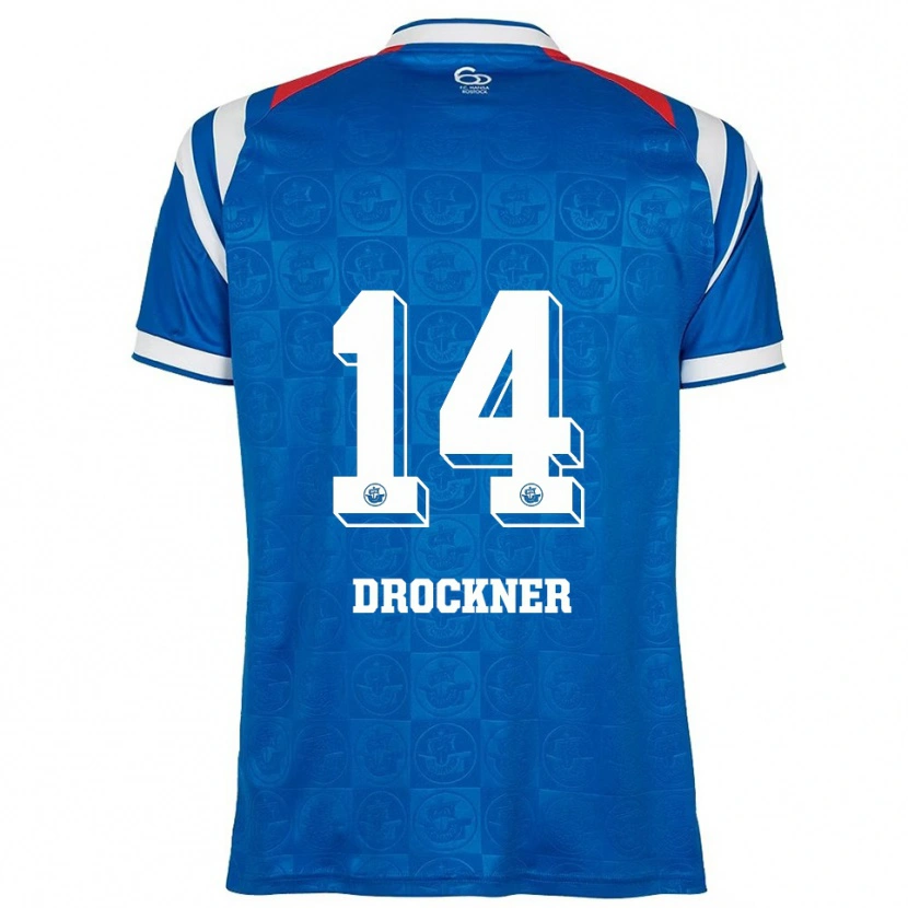 Danxen Herren Malin Drockner #14 Blau Weiß Rot Heimtrikot Trikot 2025/26 T-Shirt Schweiz