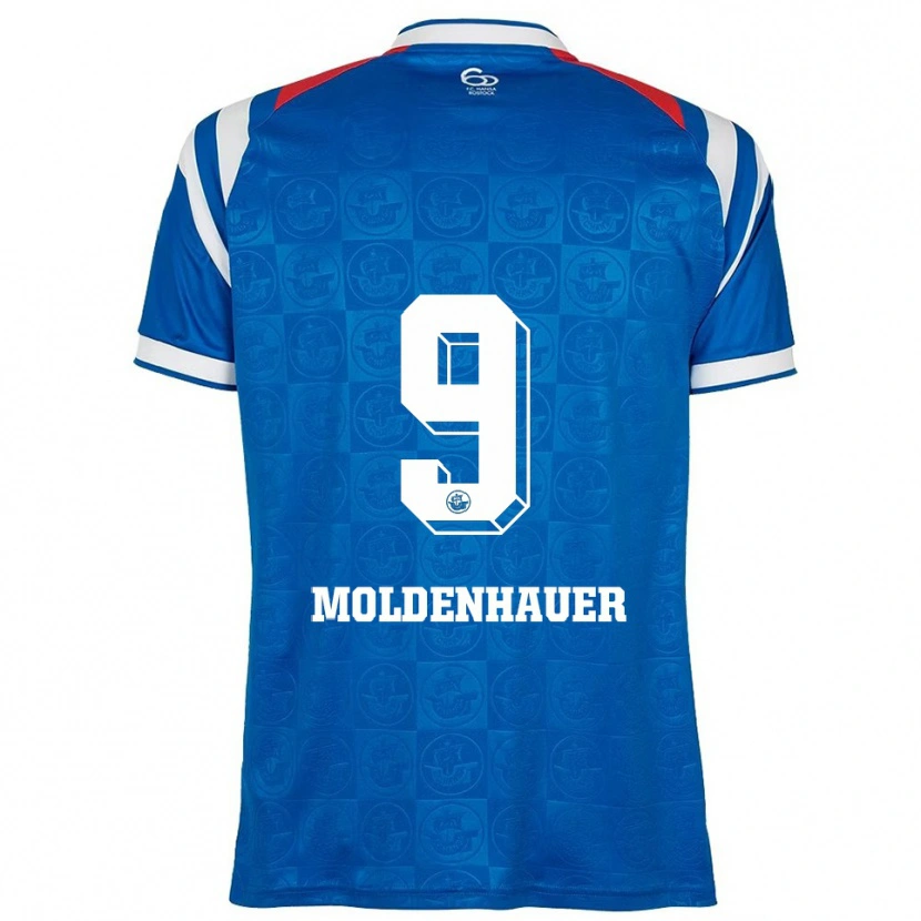 Danxen Herren Max Moldenhauer #9 Blau Weiß Rot Heimtrikot Trikot 2025/26 T-Shirt Schweiz