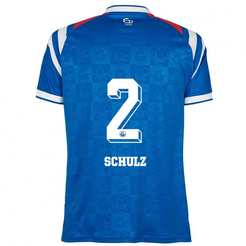 Danxen Herren Nils Schulz #2 Blau Weiß Rot Heimtrikot Trikot 2025/26 T-Shirt Schweiz