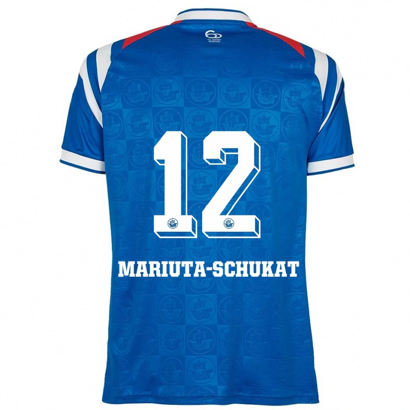 Danxen Herren Lara Mariuta-Schukat #12 Blau Weiß Rot Heimtrikot Trikot 2025/26 T-Shirt Schweiz
