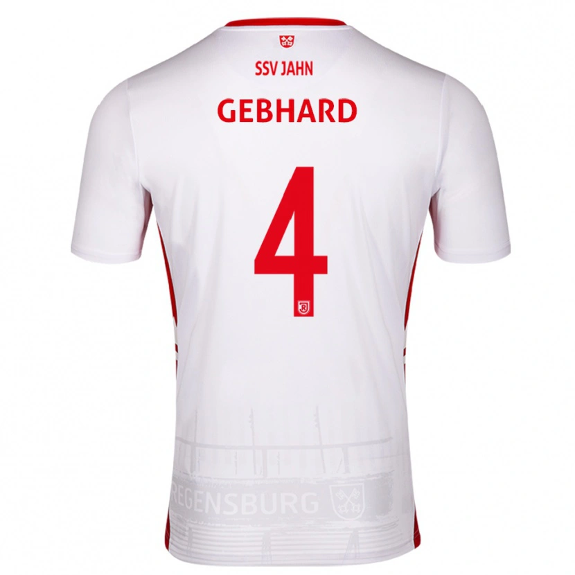 Danxen Herren Paul Gebhard #4 Weiß Rot Heimtrikot Trikot 2025/26 T-Shirt Schweiz