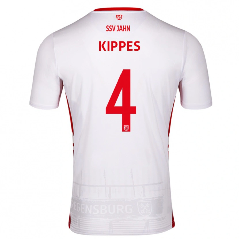 Danxen Herren Ben Kippes #4 Weiß Rot Heimtrikot Trikot 2025/26 T-Shirt Schweiz