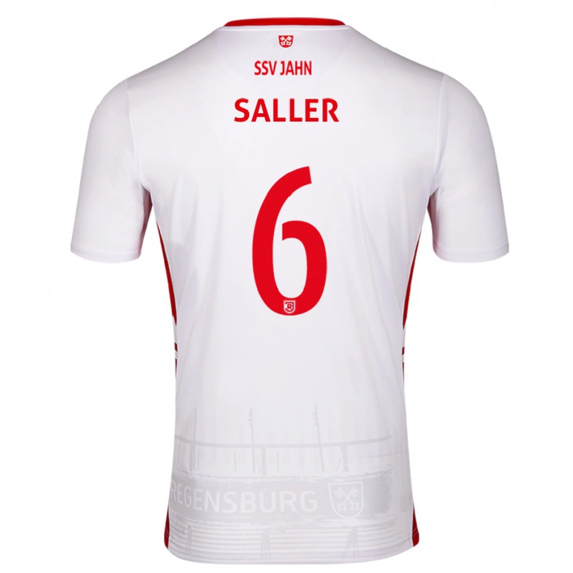 Danxen Herren Benedikt Saller #6 Weiß Rot Heimtrikot Trikot 2025/26 T-Shirt Schweiz
