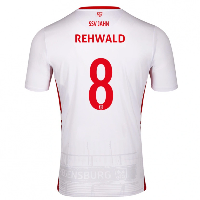 Danxen Herren Johannes Rehwald #8 Weiß Rot Heimtrikot Trikot 2025/26 T-Shirt Schweiz