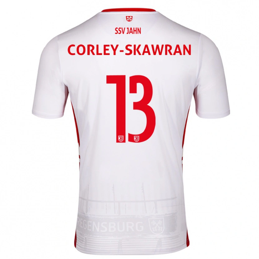 Danxen Herren Dorian Corley-Skawran #13 Weiß Rot Heimtrikot Trikot 2025/26 T-Shirt Schweiz