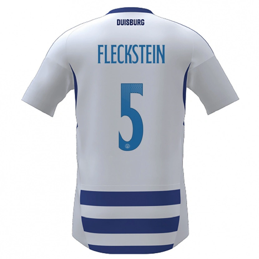 Danxen Herren Tobias Fleckstein #5 Weiß Blau Heimtrikot Trikot 2025/26 T-Shirt Schweiz
