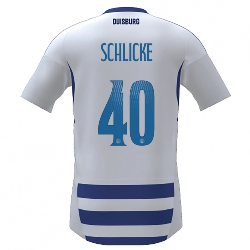 Danxen Herren Ben Schlicke #40 Weiß Blau Heimtrikot Trikot 2025/26 T-Shirt Schweiz