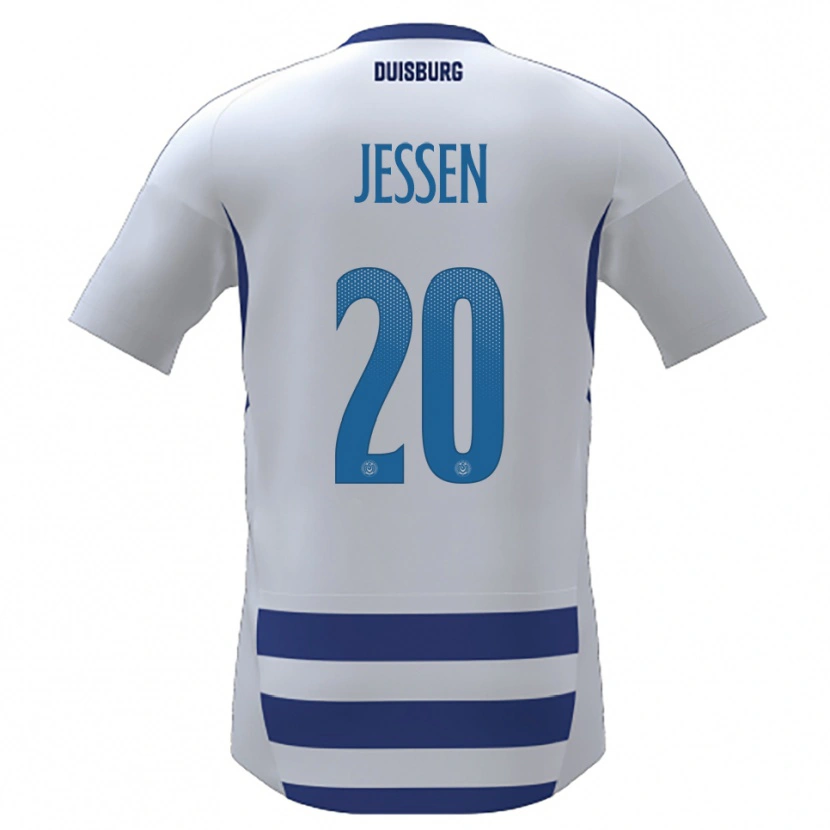 Danxen Herren Niklas Jessen #20 Weiß Blau Heimtrikot Trikot 2025/26 T-Shirt Schweiz