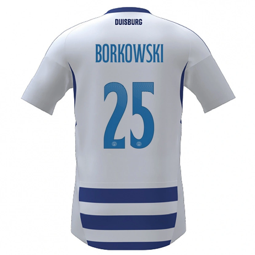 Danxen Herren Dennis Borkowski #25 Weiß Blau Heimtrikot Trikot 2025/26 T-Shirt Schweiz