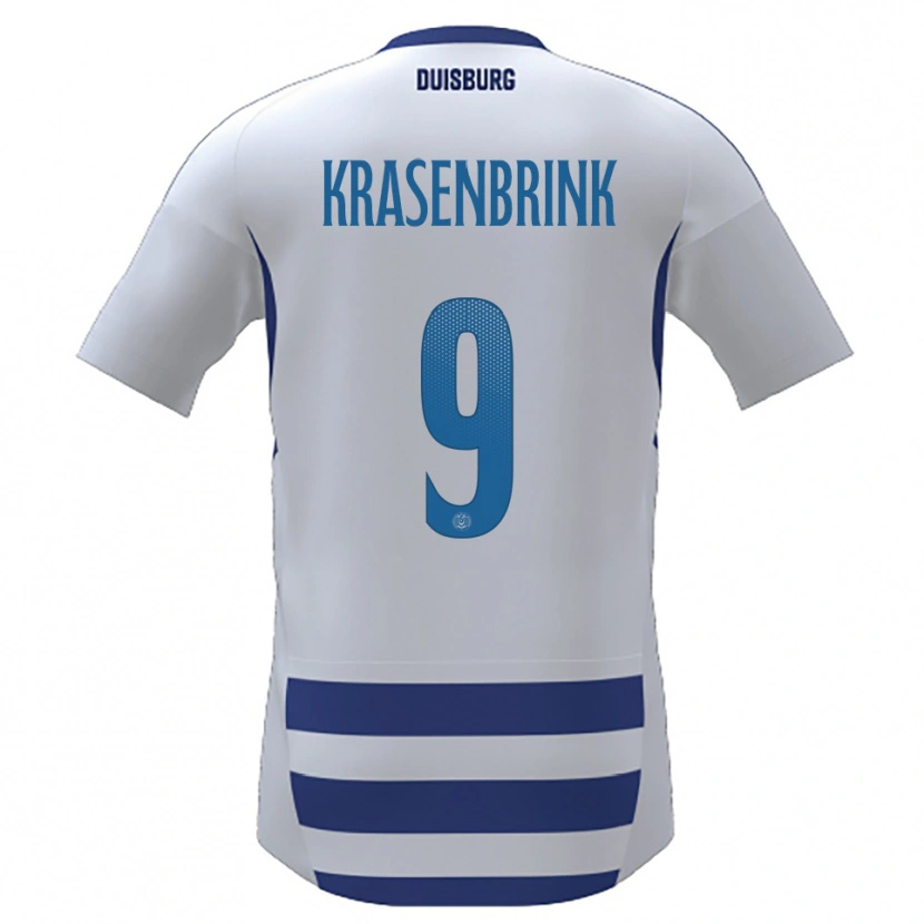 Danxen Herren Hannes Krasenbrink #9 Weiß Blau Heimtrikot Trikot 2025/26 T-Shirt Schweiz