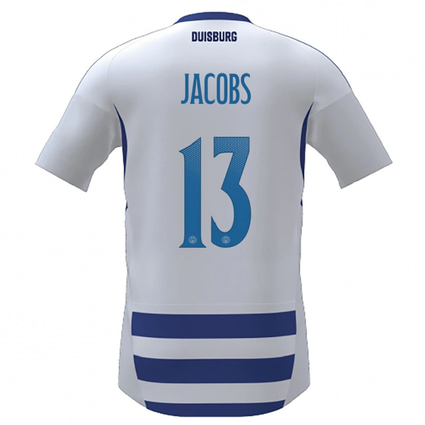 Danxen Herren Jol Jacobs #13 Weiß Blau Heimtrikot Trikot 2025/26 T-Shirt Schweiz