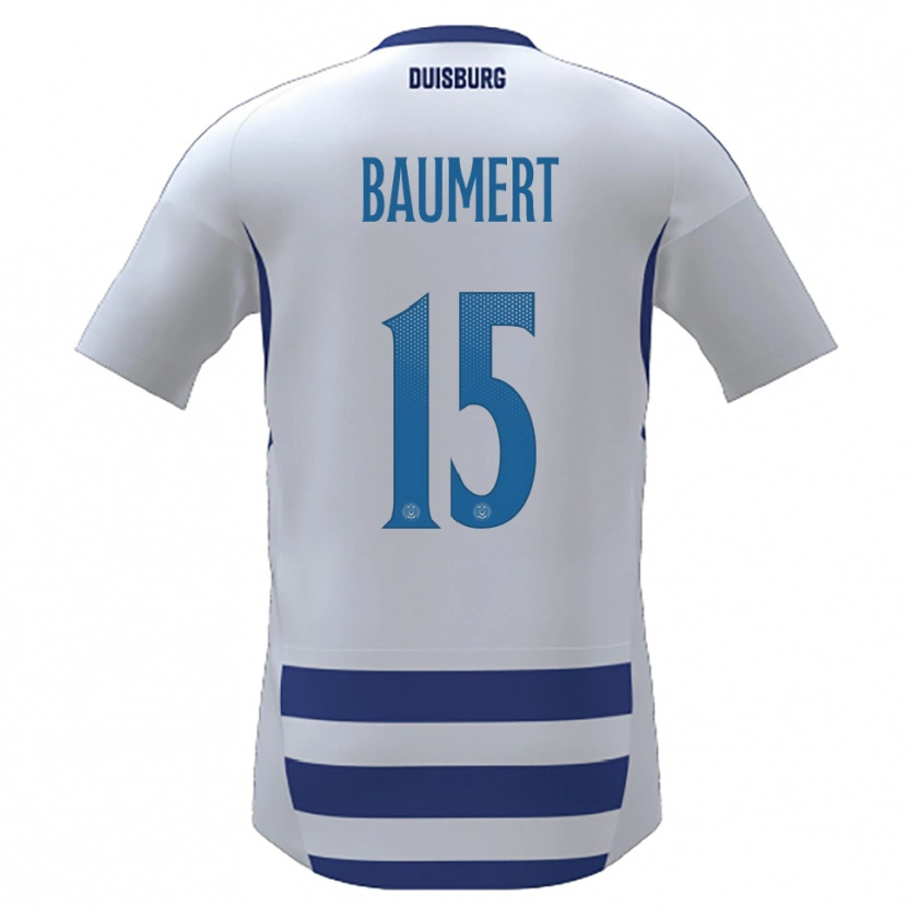 Danxen Herren Moritz Baumert #15 Weiß Blau Heimtrikot Trikot 2025/26 T-Shirt Schweiz