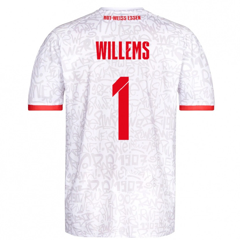 Danxen Herren Leon Willems #1 Weiß Rot Heimtrikot Trikot 2025/26 T-Shirt Schweiz
