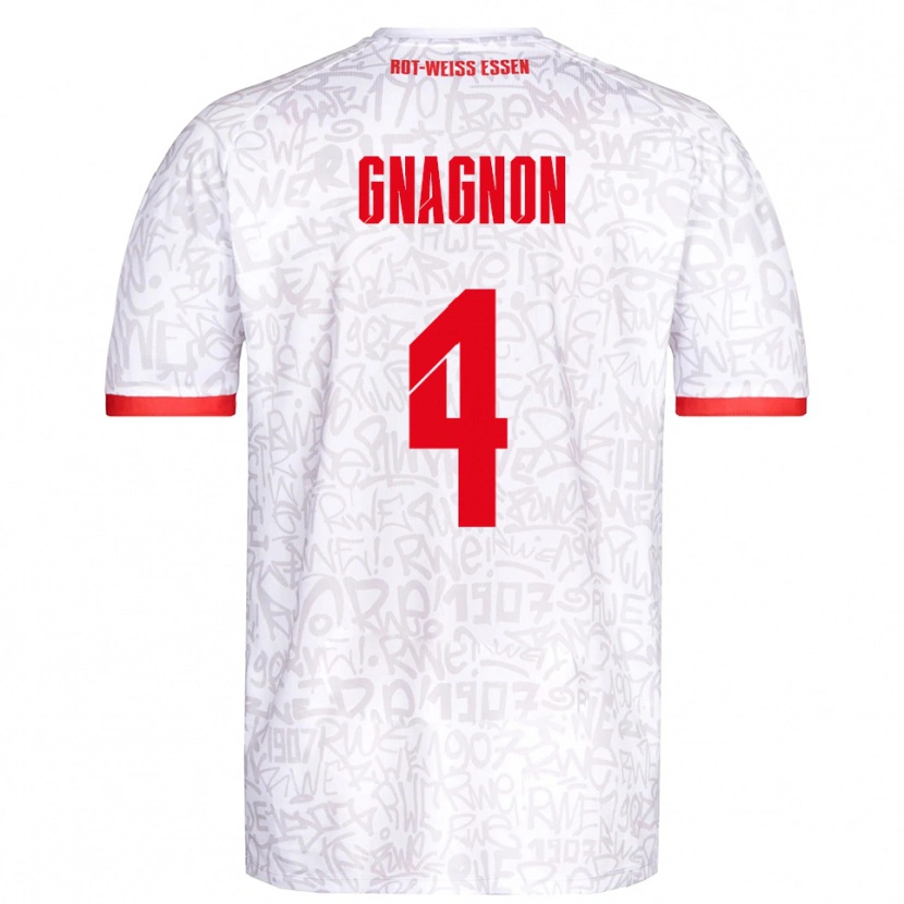 Danxen Herren James Gnagnon #4 Weiß Rot Heimtrikot Trikot 2025/26 T-Shirt Schweiz