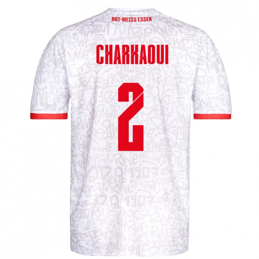 Danxen Herren Bilal Charkaoui #2 Weiß Rot Heimtrikot Trikot 2025/26 T-Shirt Schweiz